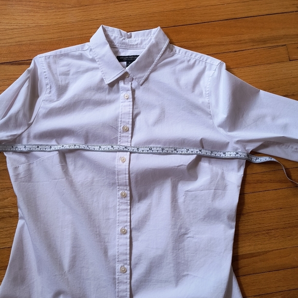Banana Republic white button-down shirt fold-back cuff - Picture 4 of 8